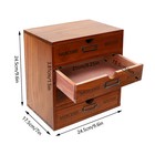 Elegant Wooden File Cabinet With 16 Drawers 4-slot Large Storage Box Cabinet