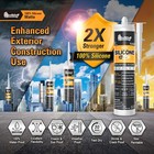 Smartbuy Matte 100  Clear Silicone Sealant Adhesive 4 Glass Window Kitchen Bath
