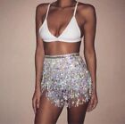Sequin Tassel Skirt Fringe Hip Scarf Belly Dance Rave Outfit For Women And Gi   