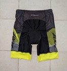 Zoot Triathlon Men s Shorts Ultra Tri Carbon Black Yellow Stripe Size L