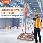 Vevor 5 16  X 5  Chain Sling 4 Legs G80 Lifting Chain With Grab Hooks 11000 Lbs