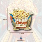 Usa Chicago Popcorn Resin Refrigerator Magnet 3d Travel Souvenirs Craft