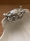 Fine Pewter By Maurice Miller Porcelain Trinket Dish With Pewter Crab  Usa  2011