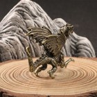 Brass Evil Dragon Statue Flying Dragon Ornament Vintage Miniature Tabletop Decor