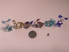  a  Vintage Miniature Murano Blown Glass Animals Mouse Elephant Lot 6