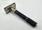 Vintage 1969 Gillette Super Adjustable 1-9 Safety Razor O2 Black Handle