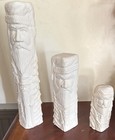 Ceramic Bisque Ready To Paint Totem Santa s Set Of Three 6  10  And 15  Tall