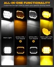 Auxbeam 5 inch 174w Led Work Driving Light Cube Pods Spot Flood Side Shooter Drl
