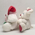 Vintage Fisher Price Christmas Puffalump Nylon Plush Lot Of 2 Mouse And Dog