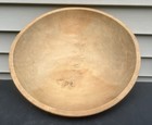 Vintage Hand Turned Carved Wooden Dough Bread Bowl Farmhouse 14    X 15   
