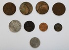 Mix Lot Great Britain Historical 1887 - 1973 Coins Some Silver