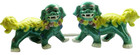 Pair Large Antique Early 20th Century Chinese Porcelain Foo Dog Figurines
