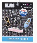 Crocs Jibbitz Elvis 5 Pack Pink Cadillac Blue Suede Shoes Charms Authentic