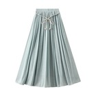 New In 2026 Women s Summer Cotton Linen High Waist Lace-up Long Skirts Korean S
