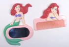 Vtg 90 s Disney Little Mermaid Comb Mirror Set Ariel Applause
