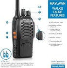2 Pack Long Range Walkie Talkie 100 Mile Two Way Radio Charge Headset Waterproof