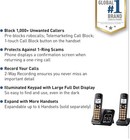 Kx-tgd832m Panasonic 2-handset Cordless Phone With Call Block   Bilingual Id