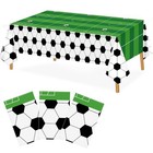  3 Pack Disposable Plastic Tablecloths  54 X 108 Inches Waterproof Table Soccer