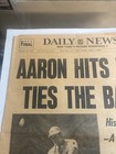 Complete April 5  1974 Daily News New York Newspaper Aaron Hit 714 Ties The Babe