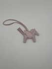 Herm  s Pegase Rodeo Bag Charm Pm Milo Lambskin Pink