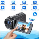 4k Video Camera 42mp 16x Zoom Digital Dv Camcorder Ir Night Vision Touch Screen