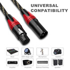 Xlr Cable  Microphone Cables 25ft 6 Pack  Bezokable Braided Xlr Male To Female 3