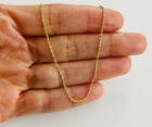 Solid 10k Yellow Gold 1 1mm Singapore Chain Anklet Bracelet   10    - Pe9