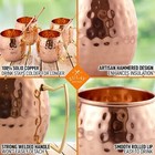 4 Moscow Mule Copper Cups Set - 16oz W  1-shot Glass   4-straws - Free Shipping