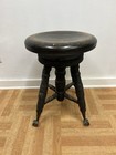 Vintage Wood Piano Stool Organ Claw Foot Victorian Wooden Seat Antique Ball Feet