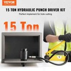 15 Ton Hydraulic Knockout Punch Driver Kit Hole Tool 1 2 In  - 4 In  With 10 Die