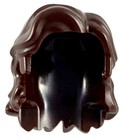 Lego New Dark Brown Minifigure Hair Mid-length Wavy Center Part Sidelocks Wig D8