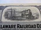 1929vscarce  the Delaware Railroad Company  100 Share Stock Certificate