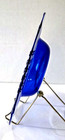 Signed Michael Joplin W caliente Glass Company Art Glass  Bowl 1980s Cobalt Blue