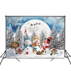 Fitumiw Christmas Snowman Backdrop 7x5ft Merry Snowy 7x5ft  White