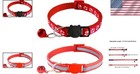 2 Pack Adjustable Cat Collars  Reflective   Claw Print - Safety Breakaway Design