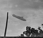 1930 s Negative Of The Ill Fated Dirigible   Airship   Zeppelin Akron In Flight 
