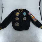 Vtg Us Navy Uss Theodore Roosevelt Souvenir Cruise Jacket Large Patch Deployment