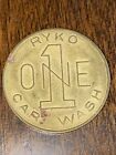 Ryko Car Wash    Vintage Brass Tone One Car Wash Token