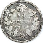 1858 20c Canada Silver Twenty Cents Queen Victoria Key Date Coin Rare Old Fine 