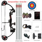 Kids Youth Compound Bow And Arrow Set 15-29lbs For Right Hand Beginner Archery