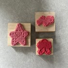 Vintage D o t s  Christmas Santa Mounted Rubber Stamps Scrapbooking Crafting