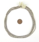 Dark Silver Heishi Ethiopian Beads 3mm African White Metal 28 Inch Strand