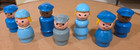 Vintage Fisher Price Little People Airport Pilots Stewardess Police Mailman