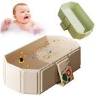 Foldable Baby Bath Tub Collapsible Baby Bathtub Newborn Toddler W  Drain Outlet