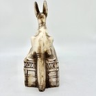 Egyptian Anubis Statue Jackal God Tomb Box Style Hieroglyphic Decor Figure