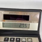 Vintage 1980   s Casio Sl-100 Electronic Calculator  Solar Cell Slim Pocket Case