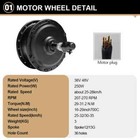 36v 48v 250w Mtb Electric Bike Conversion Kit Brushless Rear Rotate Wheel Motor