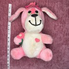 Vintage Pink Puppy Plush Stuffed Animal Early 1960s Felt Eyes 12    Collectible