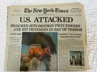 New York Times U s  Attacked World Trade Center 9 11 Newspapers Sept  12 And 13
