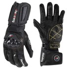Unisex Leather Motorcycle Gauntlets Full Finger Knuckle Protection Touchscreen